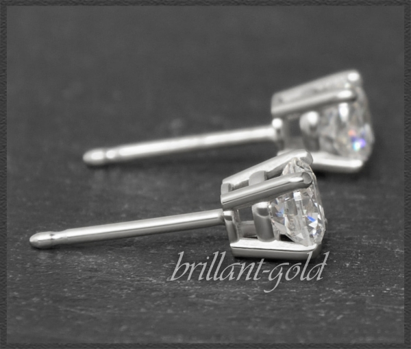 Brillant Ohrstecker 2,06ct; Ohrringe aus 585 Gold